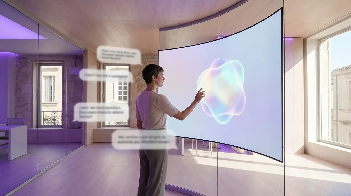 Interaction avec un assistant d'intelligence artificielle à Montpellier.
