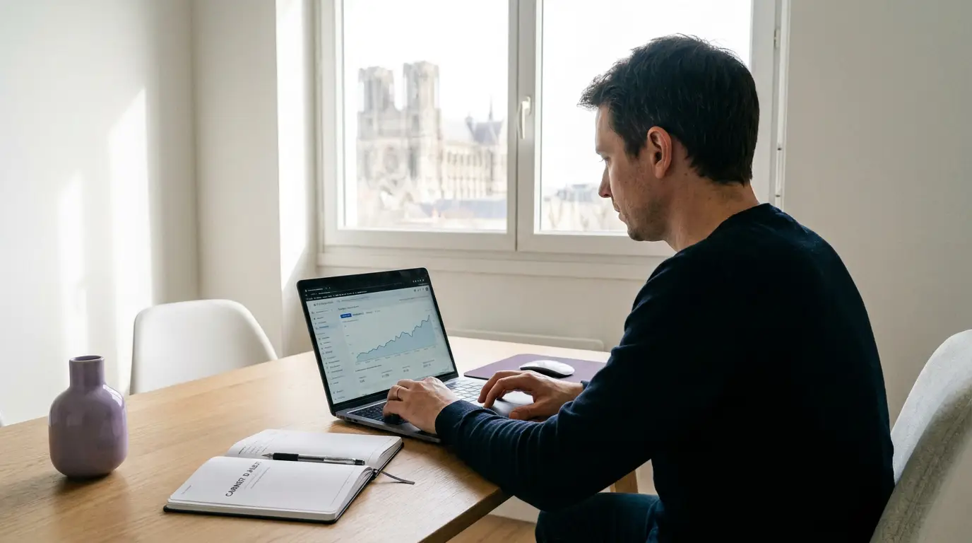 Analyse de la visibilité d'un site sur un ordinateur à Reims.