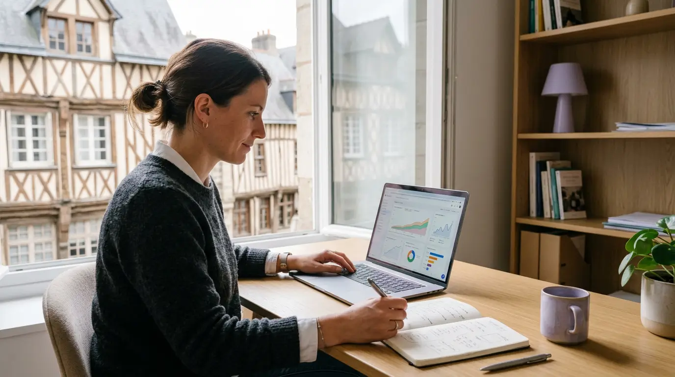 Analyse de la visibilité d'un site sur un ordinateur à Rennes.