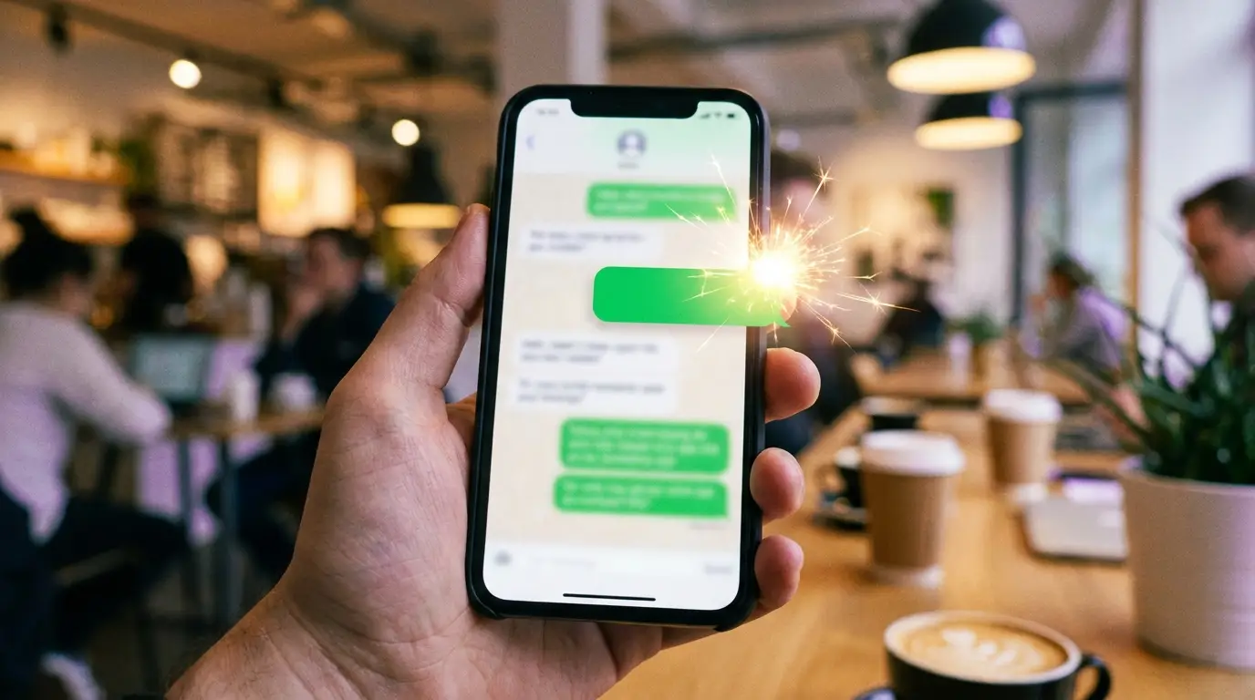 Poste de travail relié à un agent conversationnel IA.