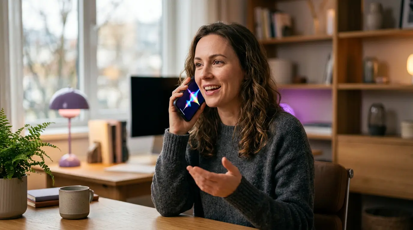 Poste de travail relié à un agent conversationnel IA.