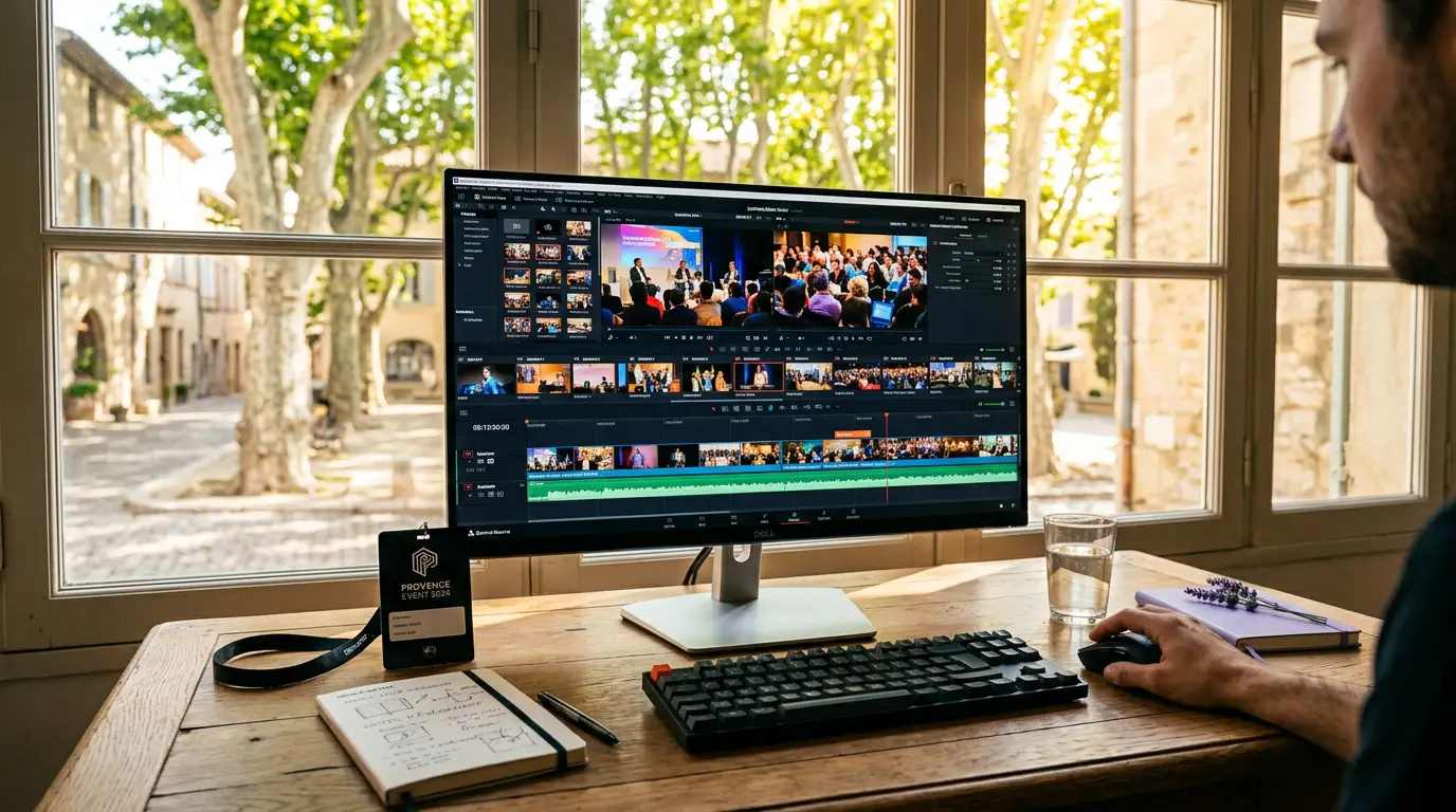 Film d'événement produit par IA à Aix-en-Provence, sans captation caméra, par Externam Studio