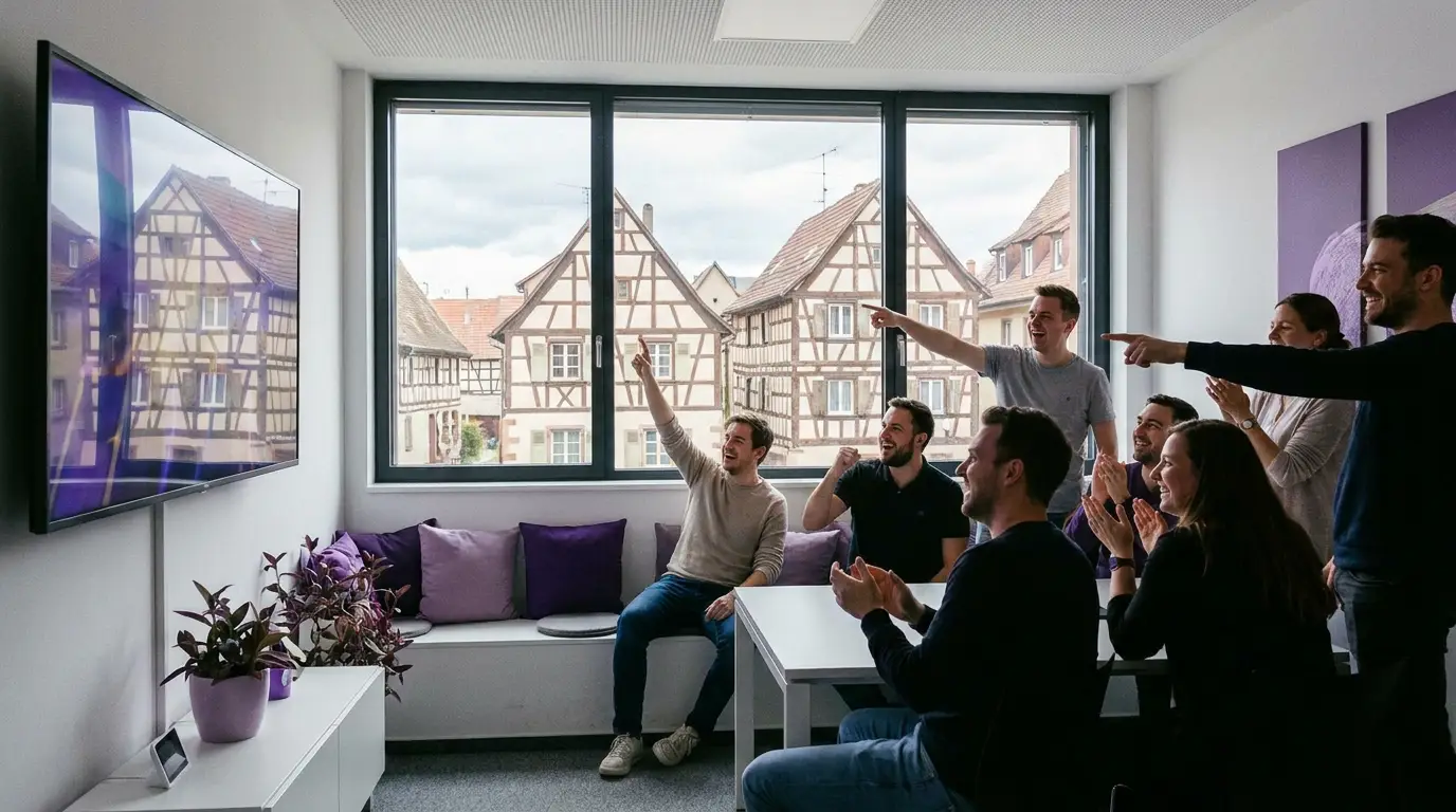 Film d'événement produit par IA à Strasbourg, sans captation caméra, par Externam Studio