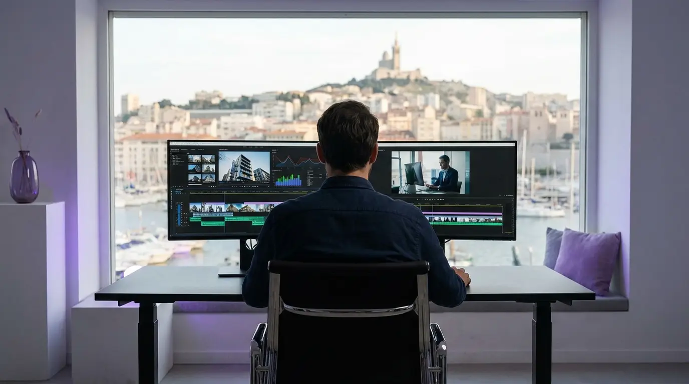 Film institutionnel généré par IA à Marseille, sans tournage, par Externam Studio