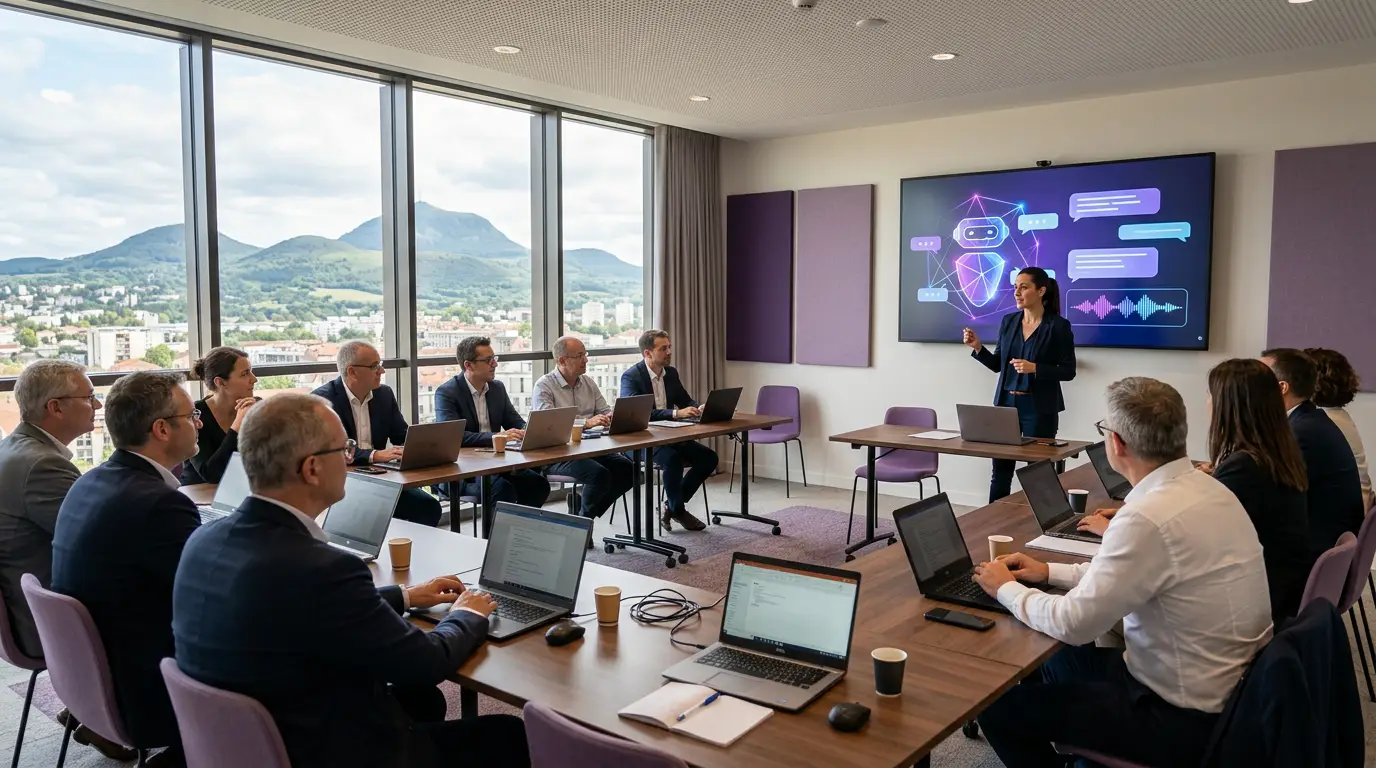 Session de formation à l'intelligence artificielle en entreprise à Clermont-Ferrand.