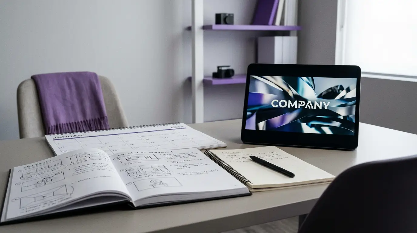 Storyboard et vidéo d'entreprise finalisée : les postes de coût d'une production.