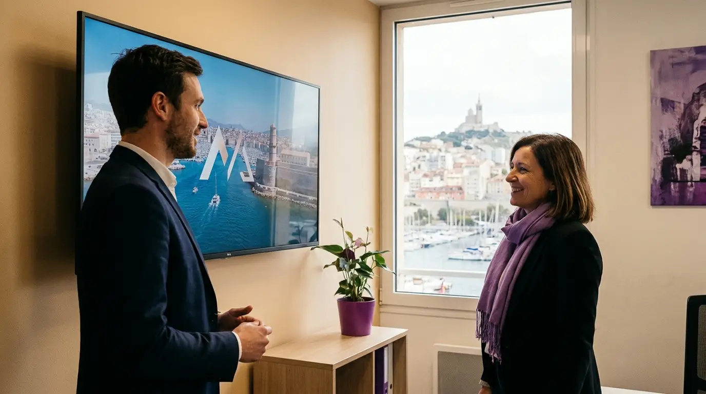 Vidéo d'entreprise générée par IA à Marseille, sans tournage, par Externam Studio