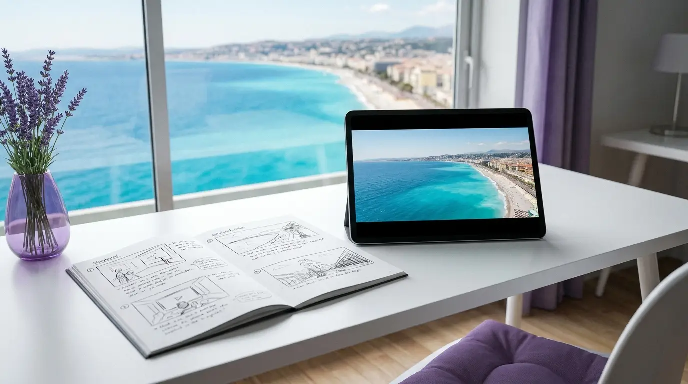 Vidéo d'entreprise générée par IA à Nice, sans tournage, par Externam Studio